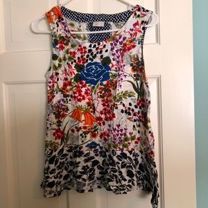 Anthropologie 9-H15 STCL Floral tank top